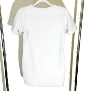 White basic plain short sleeve dress